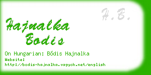 hajnalka bodis business card
